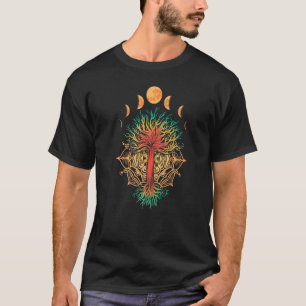 T-shirt Arbre de vie avec phases lunaires Yoga spirituel C