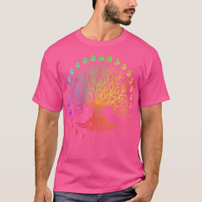 T-shirt Arbre de vie phases de la lune (Devant)