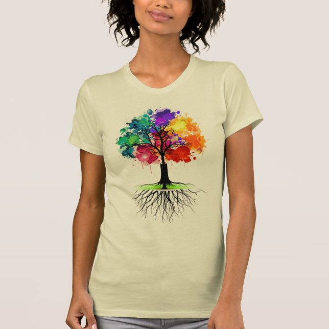 T-shirt Arbre de vie profondément enraciné (Devant)