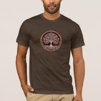 Arbre de Vie Rustique Rouge Foncé Celtique