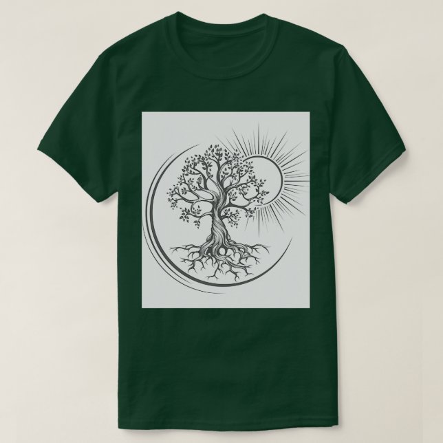 T-shirt Arbre de vie Tatouage ésotérique tiré dans la rue  (Design devant)