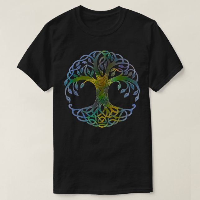 T-shirt ARBRE DE VIE Viking Yggdrasil Pagan Terre comme ci (Design devant)