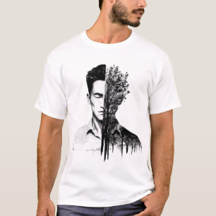 T-shirt Arbre demi art du design humain