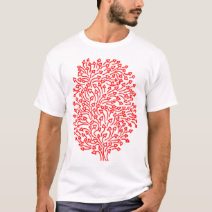 T-shirt Arbre des flèches - Rouge sur lumière