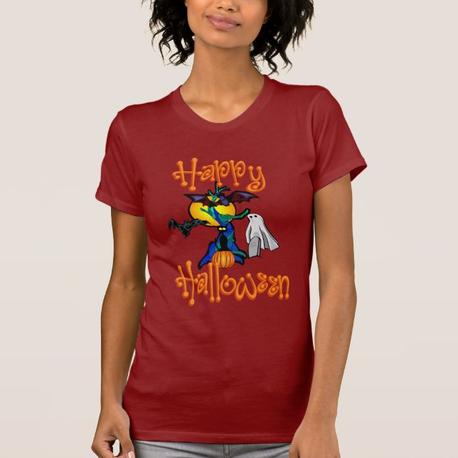 T-shirt arbre d'Halloween (Devant)