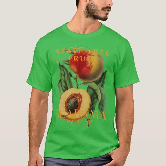 T-shirt Arbre du territoire de l'Alabama Fruit de la Pêche (Devant)