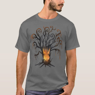 T-shirt arbre effrayant forêt hantée drôle Halloween 
