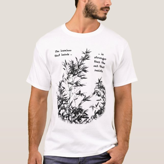 T-shirt Arbre en bambou balançant dans la brise (Devant)