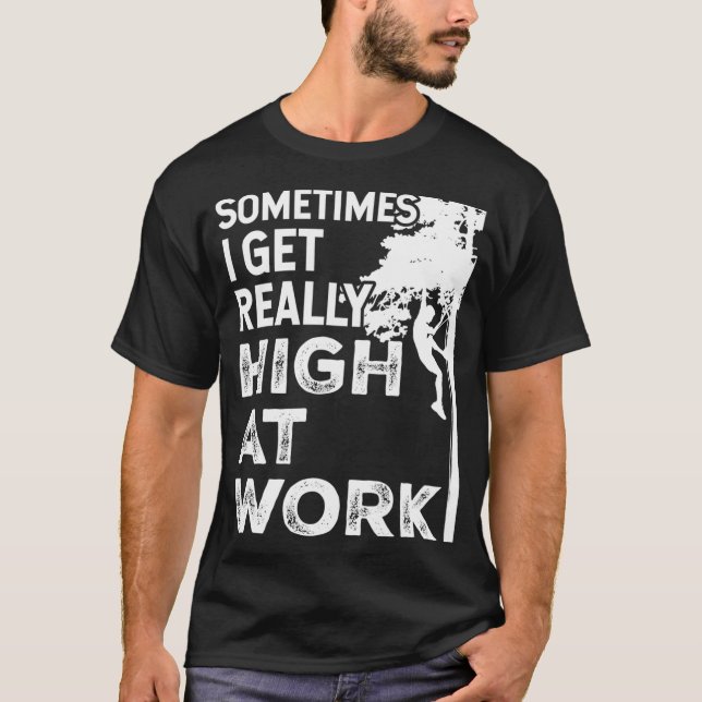 T-shirt Arbre Escalade Arboriste Arbre coupe (Devant)