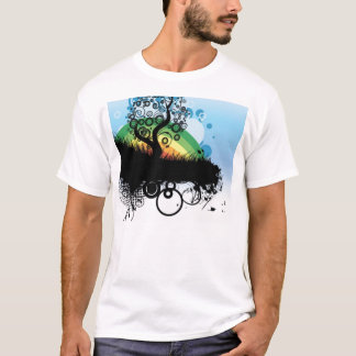 T-shirt arbre et arc-en-ciel