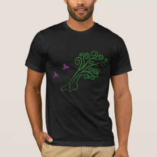 T-shirt Arbre et oiseaux artistiques