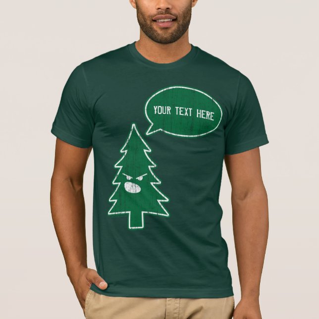 T-shirt Arbre fâché (blanc de cru) (Devant)