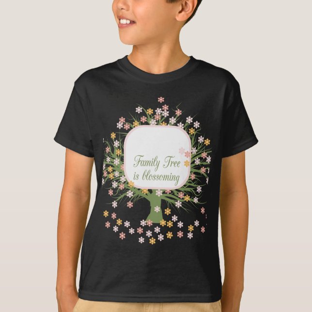 T-shirt Arbre familial en floraison (Devant)