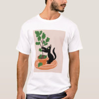 Arbre figuier chat drôle Plantes en pot Dessinés à