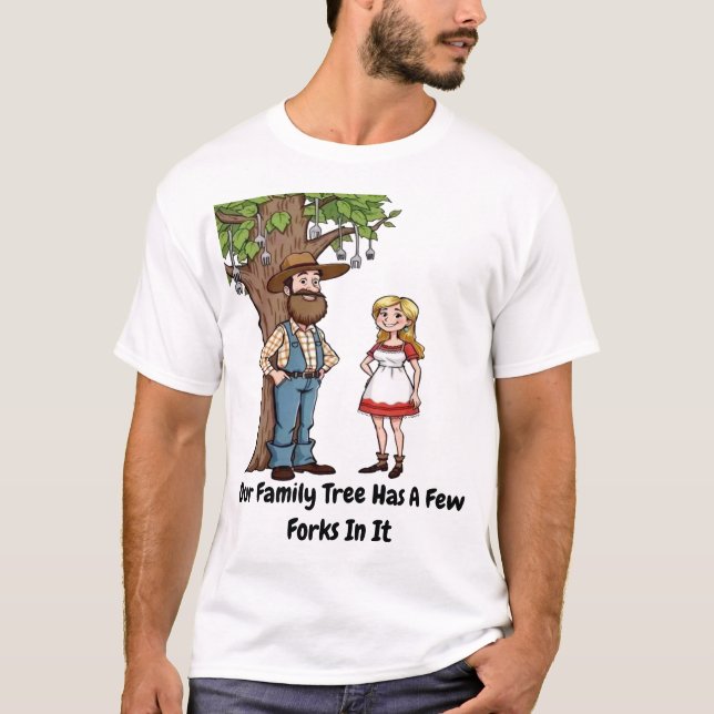 T-shirt Arbre généalogique Hillbilly (Devant)