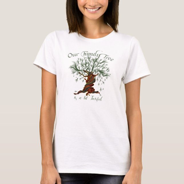 T-shirt arbre généalogique tordu (Devant)