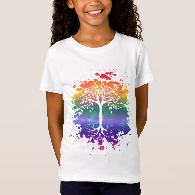 T-Shirt arbre hippie (Devant)
