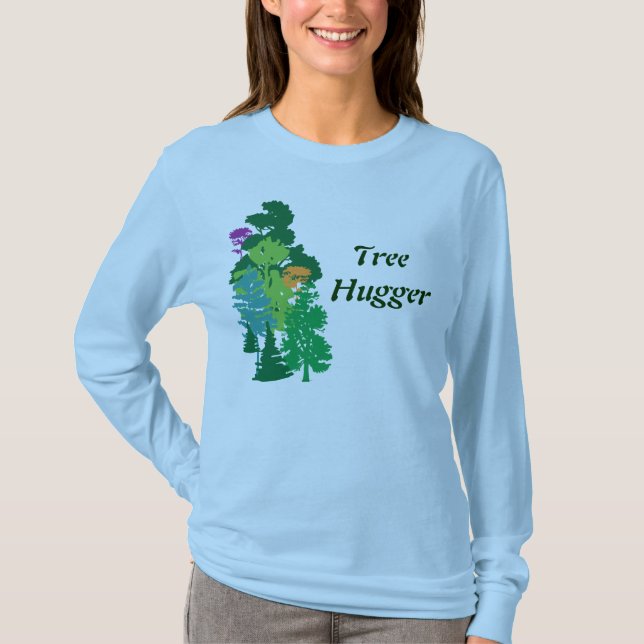 T-shirt Arbre Hugger Custom Green Dire Art (Devant)