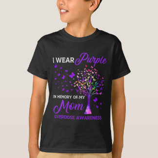 T-shirt Arbre Je Porte La Mémoire Violette De Maman Overdo