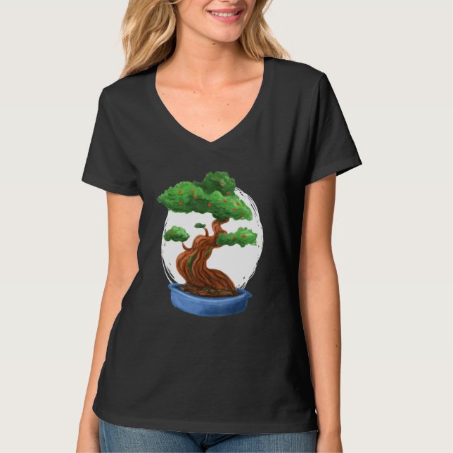 T-shirt Arbre Miniature Bonsaï (Devant)