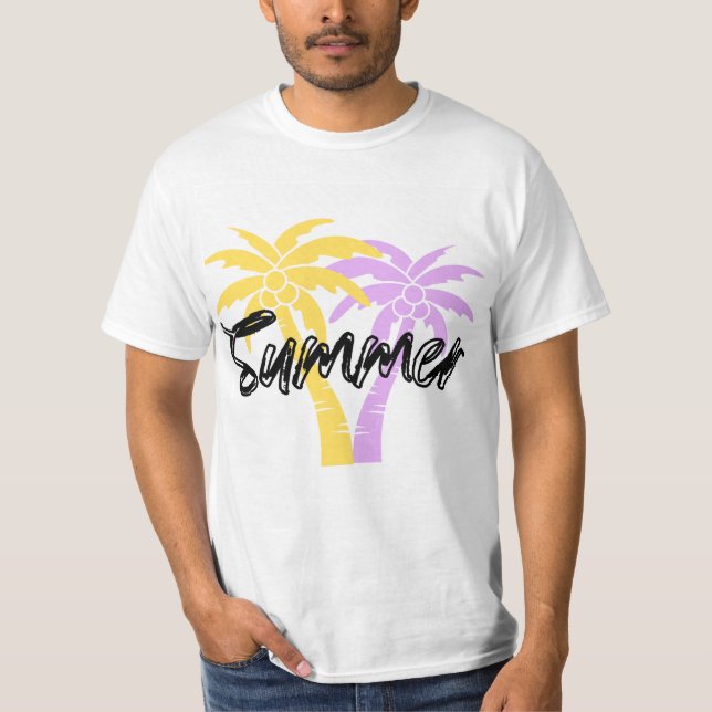 T-shirt arbre palmier d'été | tee esthétique tropi (Devant)