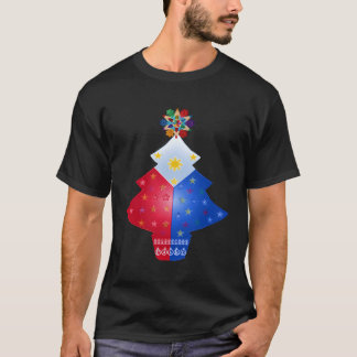 T-shirt Arbre Philippin Avec Parol Et Ornements Pour Noël