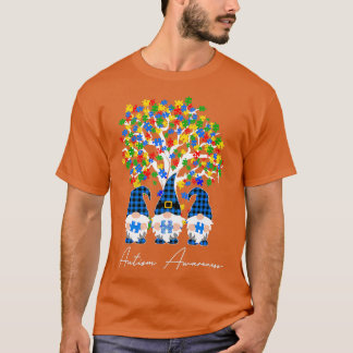 T-shirt Arbre Puzzle Gnomies Autisme Mois Sensibilisation 