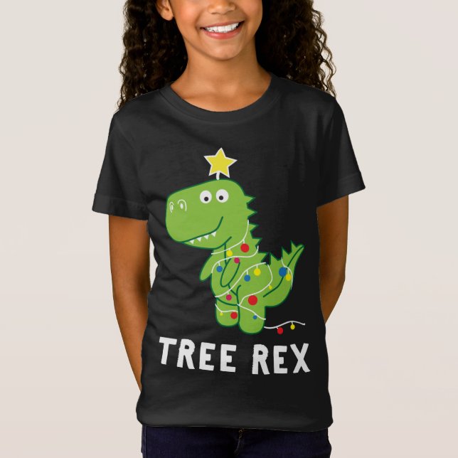 T-Shirt Arbre Rex. Animal Pun Dinosaur Dinosaur Noël Paja (Devant)