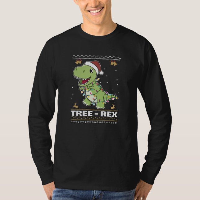 T-shirt Arbre Rex Dinosaure Pun T-Rex (Devant)