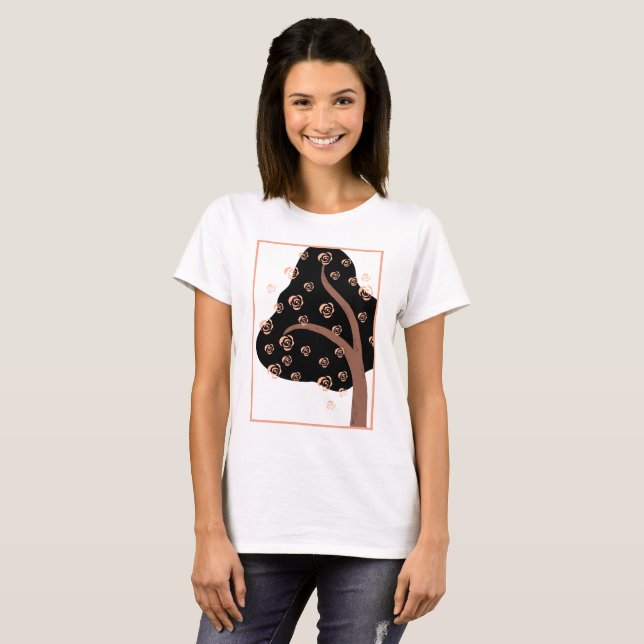 T-shirt Arbre rose (Devant entier)