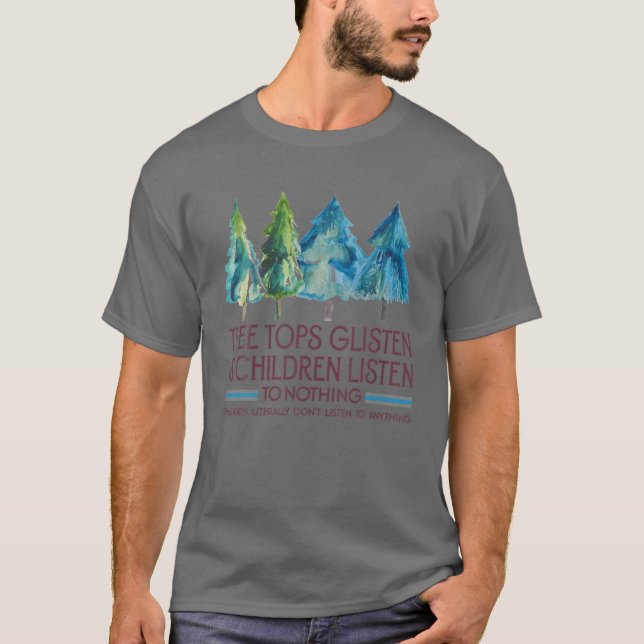 T-shirt Arbre Tops Gécoute Et Les Enfants Écoutent (Devant)