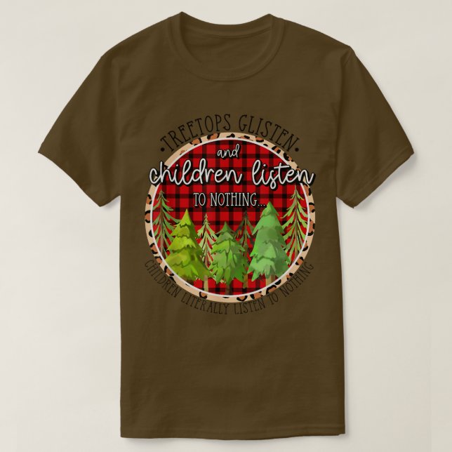 T-shirt Arbre Tops Gécoute Et Les Enfants N'Écoutent Rien  (Design devant)