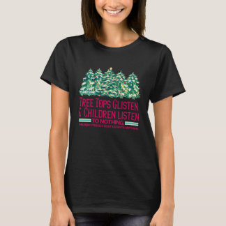 T-shirt Arbre Tops Gécoute Et Les Enfants N'Écoutent Rien 