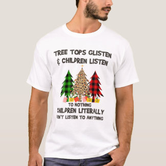 T-shirt Arbre Tops Gécoute Et Les Enfants N'Écoutent Rien
