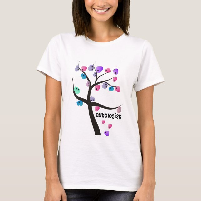 T-shirt Arbre unique de cadeaux de Cytologist avec la (Devant)