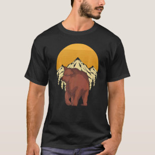 T-shirt Arbres de montagne Nature Animal extérieur Grizzly