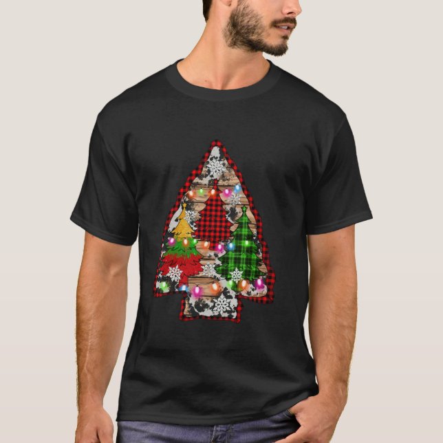 T-shirt Arbres de Noël Arrowhead Feux de Noël (Devant)