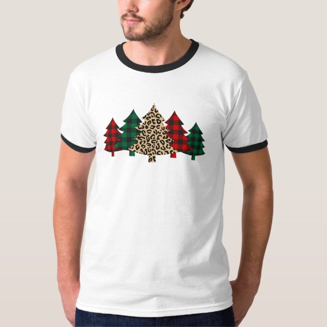 T-shirt Arbres de Noël en plastique (Devant)