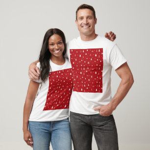 T-Shirt Arbres de Noël et Flocons de Neige