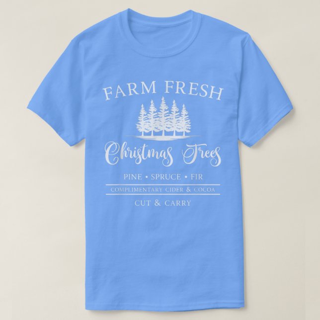 T-shirt Arbres de Noël frais de ferme (Design devant)