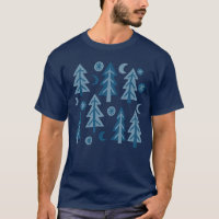 Arbres d'hiver Moon Stars Forest