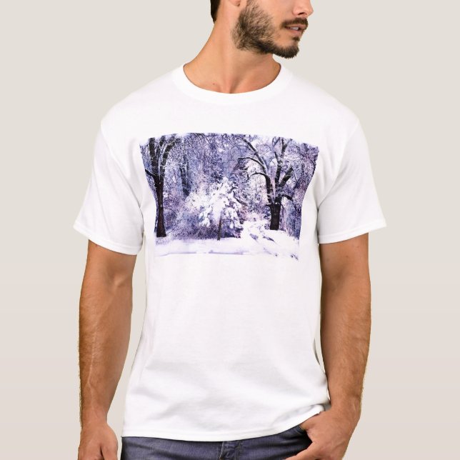 T-shirt Arbres en neige (Devant)