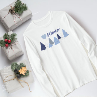 T-shirt Arbres Fantaisistes Cœur Hiver