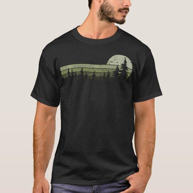 T-shirt Arbres Faune Nature Forêt Vintage (Devant)