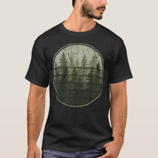 T-shirt Arbres Faune Nature Vintage