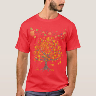 T-shirt Arbres forestiers Automne Feuilles Nature Automne
