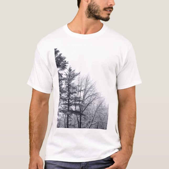 T-shirt arbres Neige-couverts : Vertical (Devant)