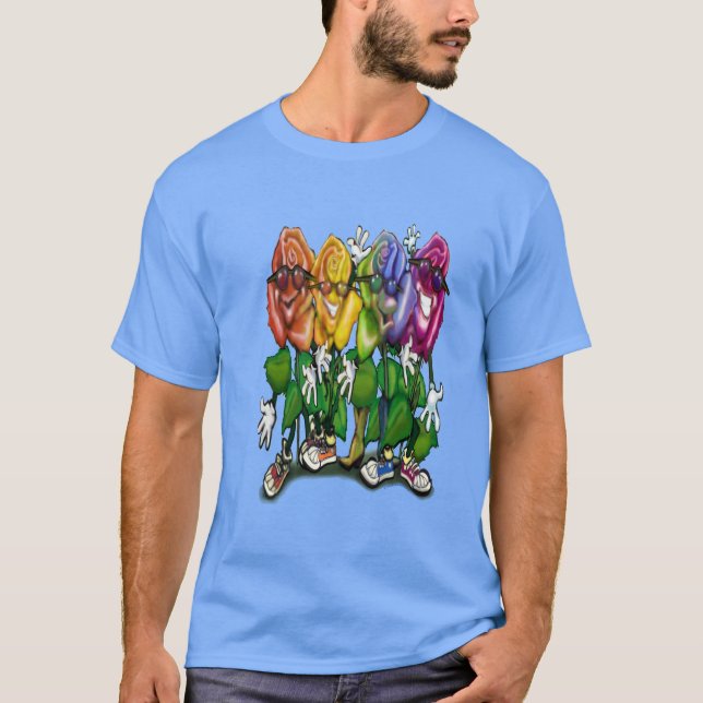 T-shirt Arc arc-en-ciel de la fête rose (Devant)