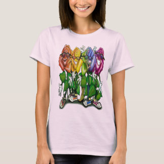 T-shirt Arc arc-en-ciel de la fête rose
