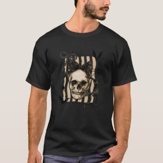 T-shirt Arc coquet de crâne d'Halloween Préparé Drôle de S